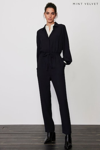 Mint Velvet Black Layered Look Jumpsuit (654701) | £139