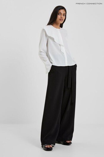 French Connection Crepe Light Asymmetric Frill White Shirt (655040) | £45