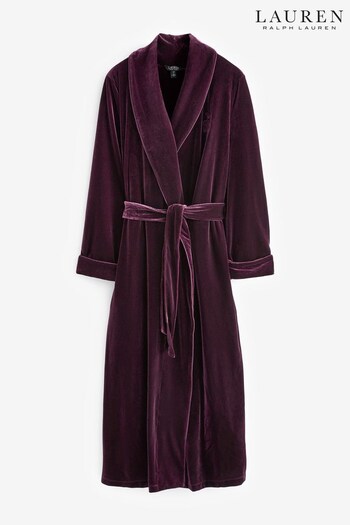 Lauren Ralph Lauren Purple Velvet Long Robe (655067) | £119