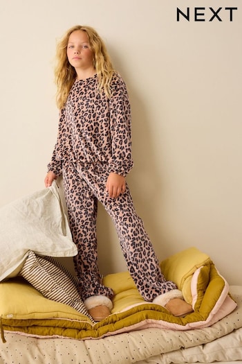 Neutral Cosy Fleece Pyjamas (3-16yrs) (655130) | £17 - £24