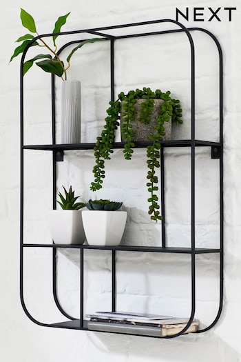 Black Rectangular Wall Shelves (655338) | £45