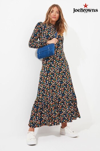 Joe Browns Blue Priya Printed Jersey Petite Dress (655522) | £60