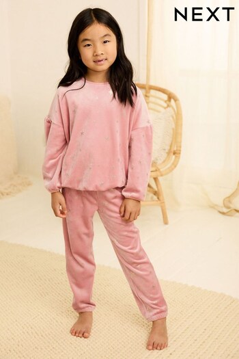 Pink Metallic Star Cosy Pyjamas (9mths-16yrs) (655605) | £15 - £23