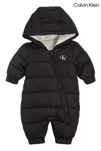 Calvin YAF Klein Unisex Padded Newborn Black Snowsuit (655753) | £130