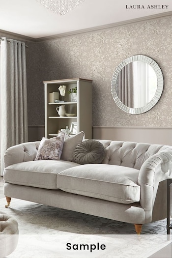 Laura Ashley Grey Heledd Blooms Dove Grey Wallpaper (655765) | £1