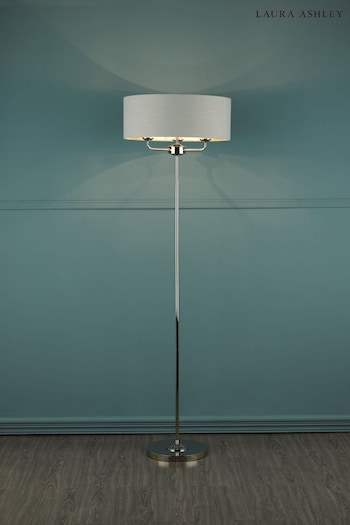 Laura Ashley Silver Sorrento Floor Lamp (656534) | £210