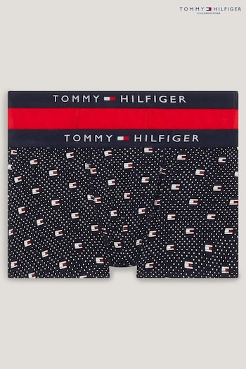 Tommy Hilfiger Red Orignal Red Print Trunks 2 Pack (656606) | £25