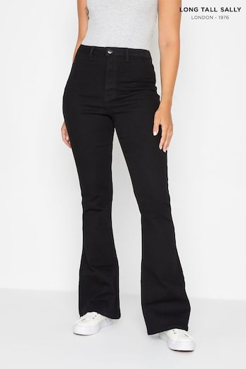 Long Tall Sally Black Denim Flared Reaction Jeans (656755) | £39