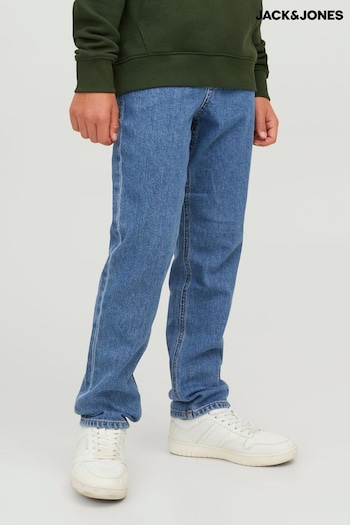JACK & JONES Blue Clark Straight Fit Stretch Jeans (657037) | £27