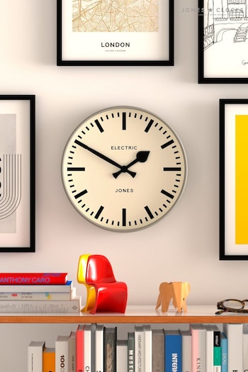Jones Clocks Grey A Contemporary Railway Dial Wall Clock (657266) | £30