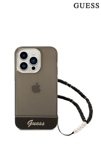 Guess iPhone 14 Pro Max Case - Pc/Tpu Iml Case Double Layer Electroplated Camera Outline Translucent With Strap (657365) | £46
