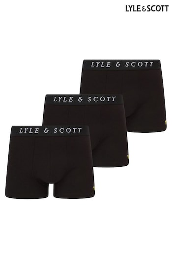Lyle & Scott Black Underwear Trunks 3 Pack (657420) | £34