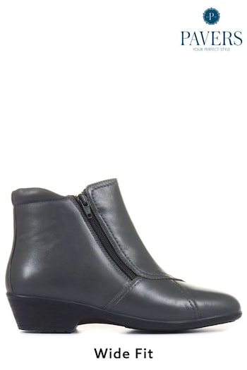 Pavers Ladies Wide Fit Leather Ankle Boots (657698) | £50