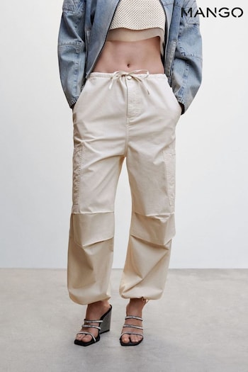 Mango Cream Parachute Trousers (657920) | £60
