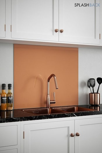 Splashback Copper Glass Kitchen Splashback 90x75cm (658261) | £139
