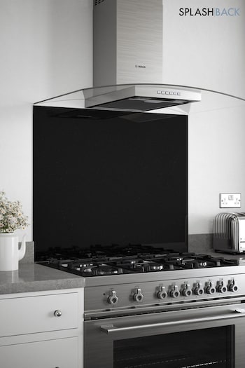 Splashback Black Sparkle Glass Kitchen Splashback 90x75cm (658615) | £139