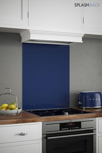 Splashback Midnight Blue Glass Kitchen Splashback 60x75cm (658765) | £109