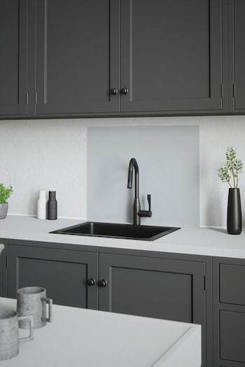 House Beautiful Silver Glass Kitchen Splashback 90x75cm (658870) | £159