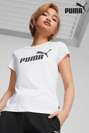 Puma Kids White ESS Logo T-Shirt (658986) | £21