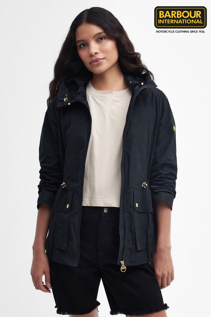 Women's barbour international grand quilted jacket latte sale