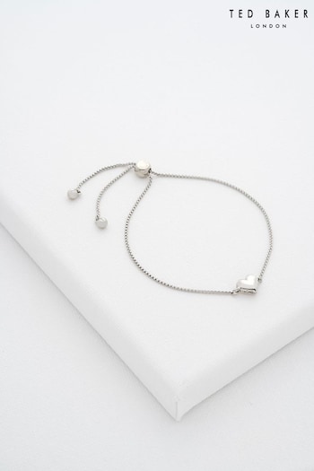 Ted Baker Silver Tone SARSAH: Crystal Sparkle Heart Adjustable Bracelet (659123) | £35