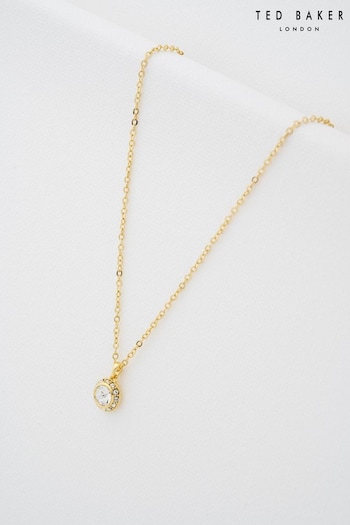Ted Baker Gold Tone SOLTELL: Solitaire Sparkle Crystal Pendant Necklace (659149) | £35