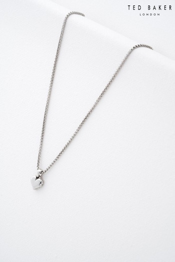 Ted Baker Silver Tone SARROHA: Crystal Sparkle Heart Pendant Necklace (659162) | £35