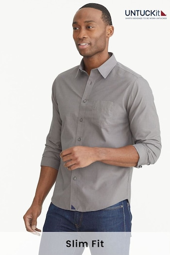 UNTUCKit Grey Wrinkle-Free Slim Fit Sangiovese Shirt (659298) | £80