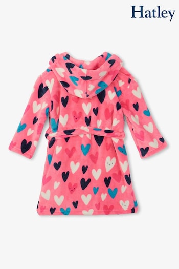 Hatley Pink Confetti Hearts Fleece Robe (659313) | £38