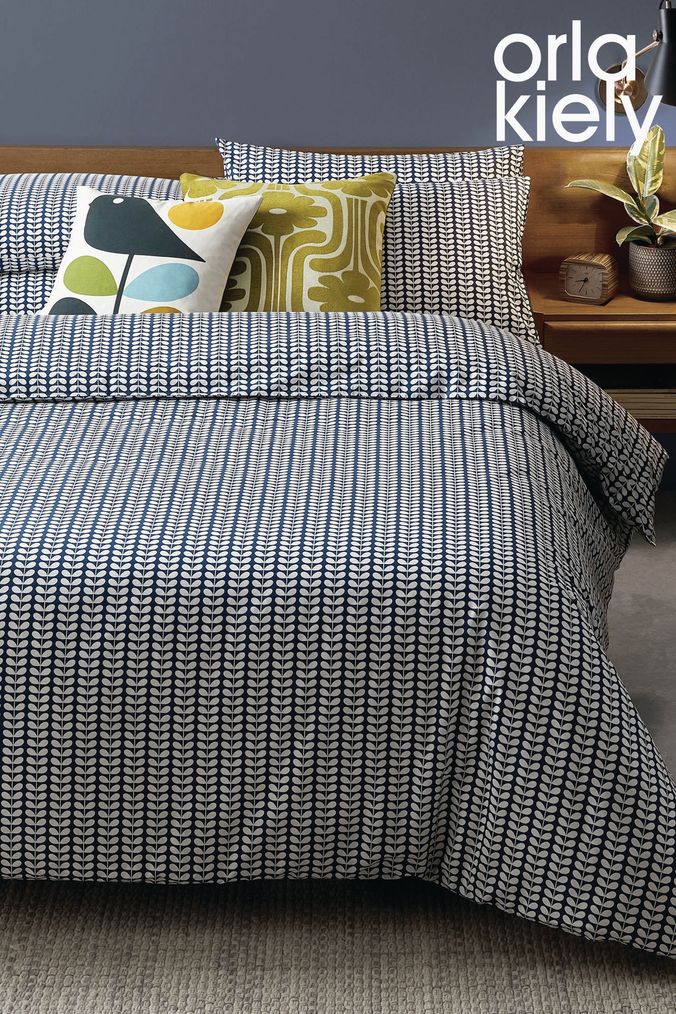 Orla kiely tiny stem pillowcases cheap grey