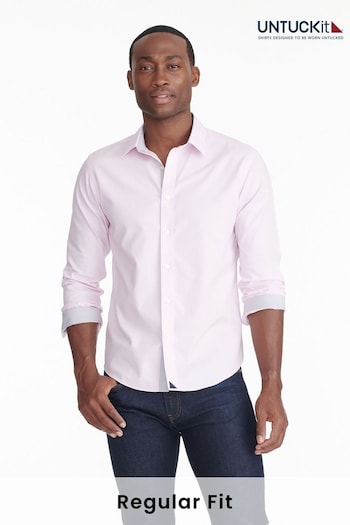 UNTUCKit Pink Wrinkle-Free Regular Fit Douro Shirt (659460) | £80