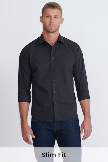 UNTUCKit Black Wrinkle-Free Slim Fit Black Stone Shirt (659468) | £80