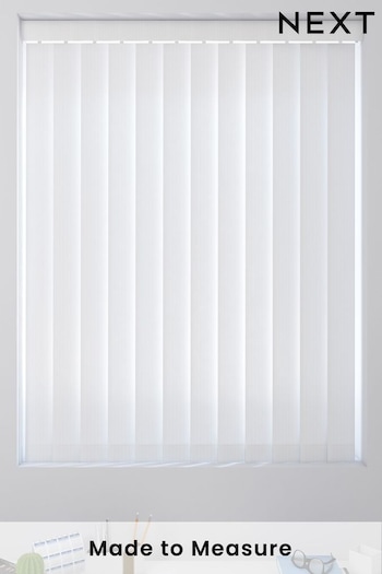 White Tonal Stripe Made To Measure Vertical Blind (659469) | £21