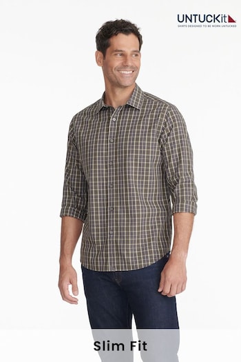 UNTUCKit Grey Wrinkle-Free Slim Fit Robertson Shirt (659475) | £80