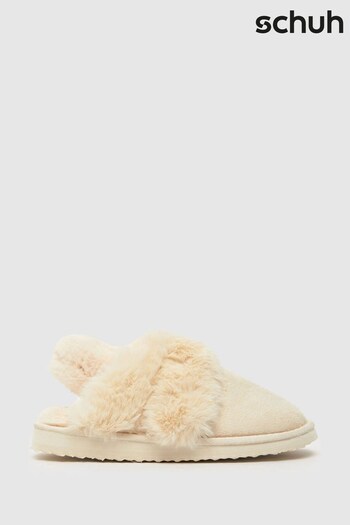 Schuh Natural Harper Faux Fur Mules (659551) | £25