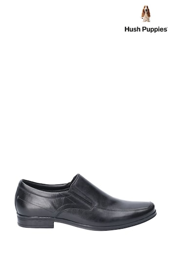 Hush Puppies Black Billy Slip-On Shoes (659709) | £75