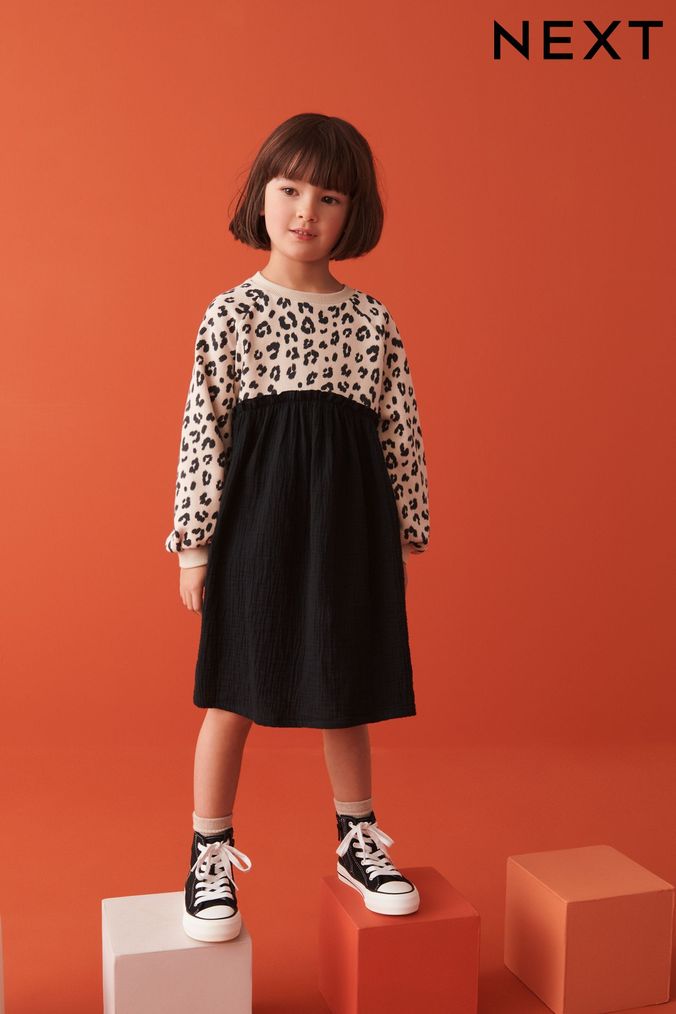 Next girls leopard print dress 2025
