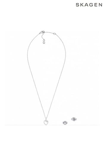 Skagen Ladies Silver Tone Jewellery Elin Jewellery Set (659812) | £135