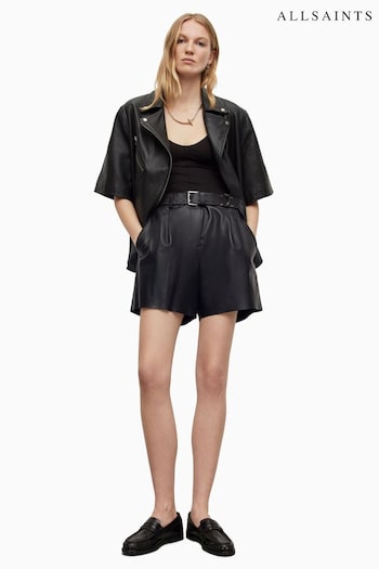 AllSaints Nara Lea Black Shorts (659984) | £179