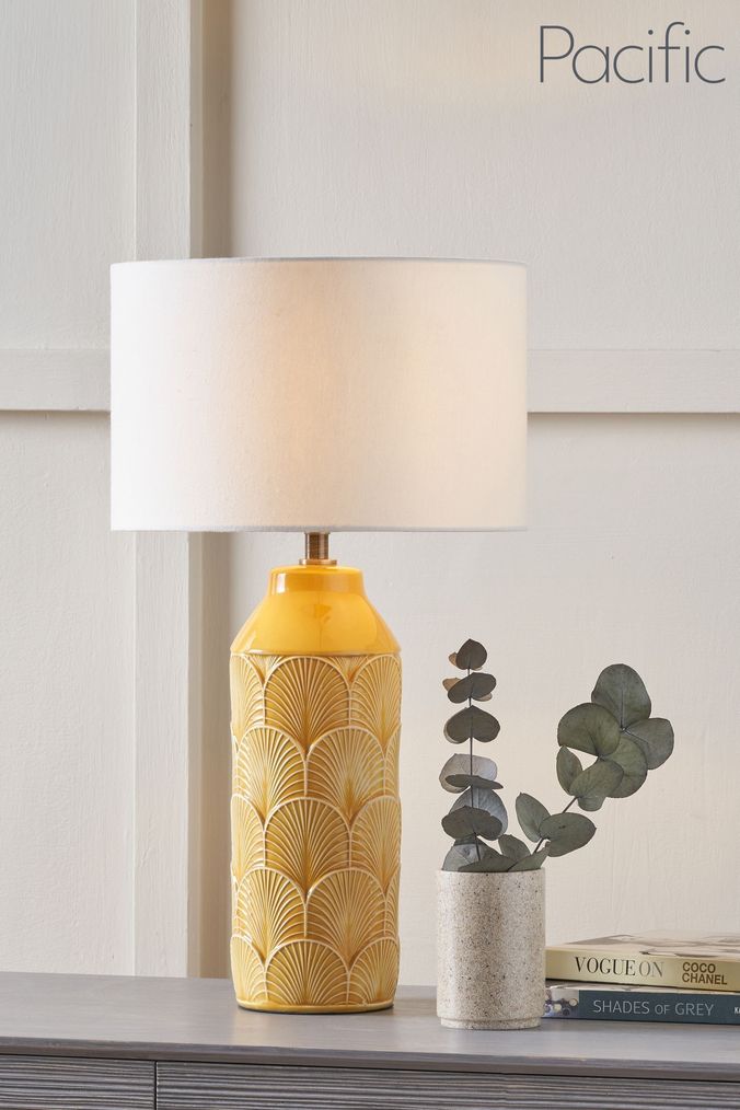 Buy Yellow Table Lamp Desk Table Lamps Homeware Lighting Online