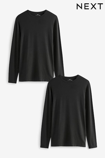 Black 2 Pack Lightweight Thermal Long Sleeve Top (660494) | £25