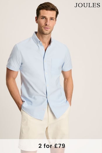 Joules Oxford Blue Classic Fit Short Sleeve Shirt (660658) | £39.95