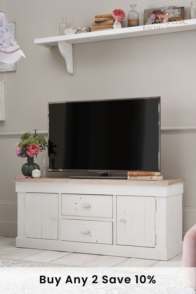 Shabby chic tv deals stands for sale