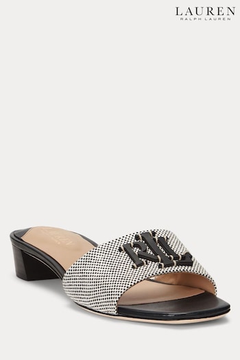 Lauren Ralph Lauren Fay Leather Black beetroot Sandals (660718) | £139