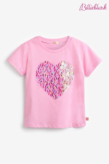 Billieblush Pink with Sequin Heart T-Shirt (660965) | £26