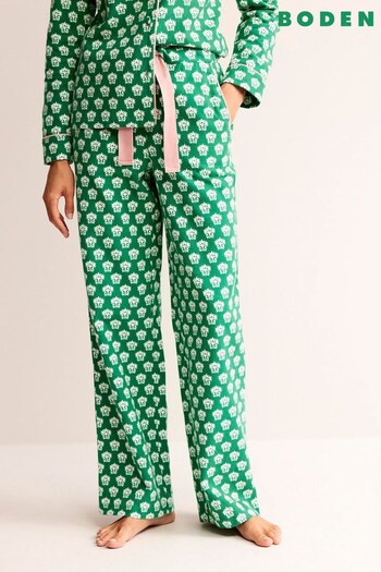 Boden Green Brushed Cotton Pyjama Trousers (661011) | £38