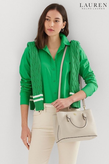 Lauren Ralph Lauren Sand Marcy Leather Satchel Bags (661071) | £369