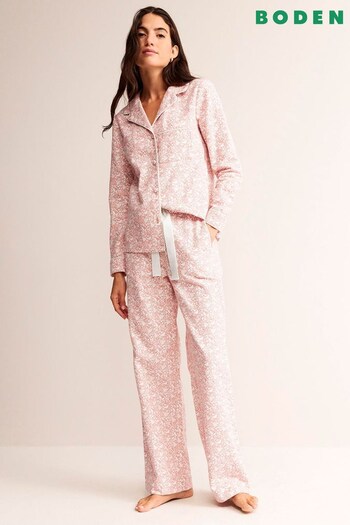 Boden Pink Brushed Cotton Pyjama Trousers (661161) | £38