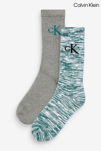 Calvin Klein Green Mens Socks 2 Pack (661461) | £17