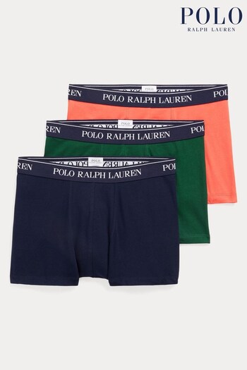 Polo Ralph Lauren Classic Stretch Cotton Trunks 3 Pack (661642) | £45